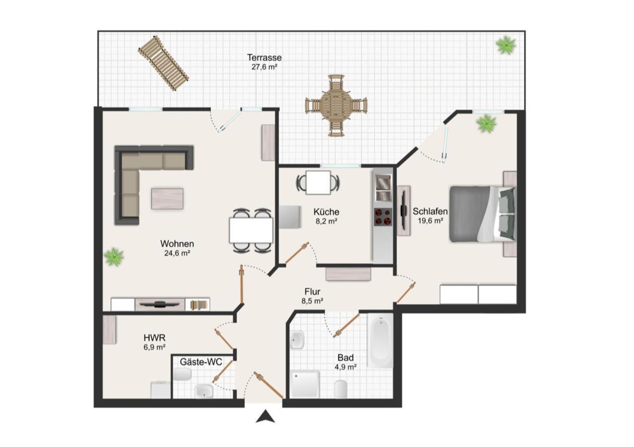 Villa Mare Meerblick 格吕克斯堡 外观 照片